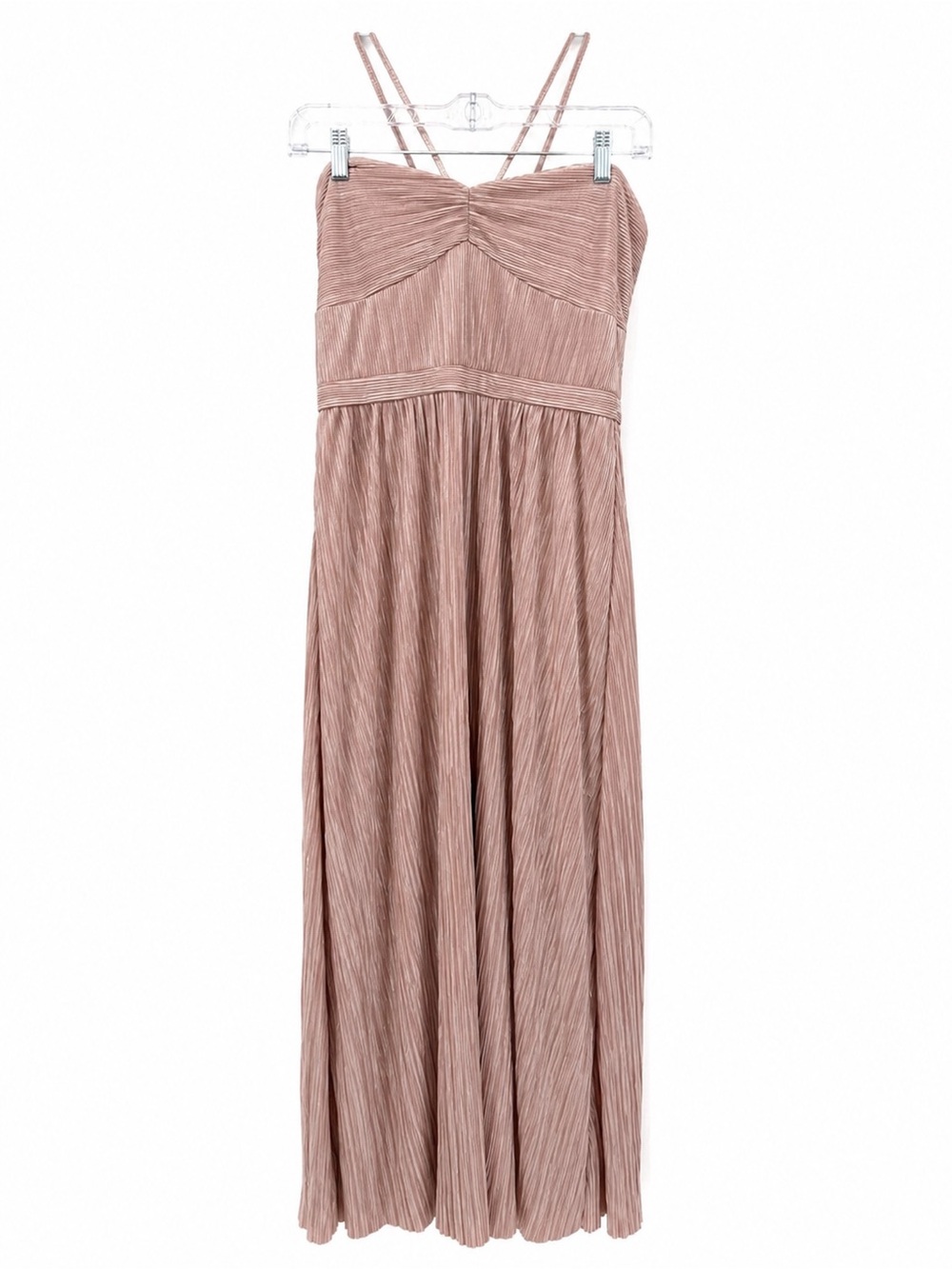 Laundry by Shelli Segal Pink Metallic Formal Dress Halter Style Size 10 Long